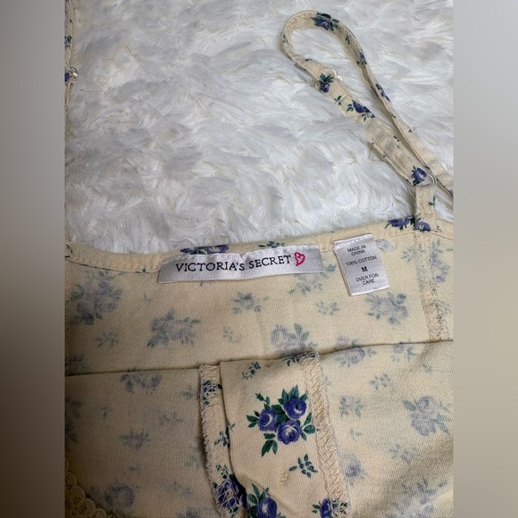 Vintage Victoria's Secret yellow floral gown/ slip dress with lace trim - Picture 6 of 9